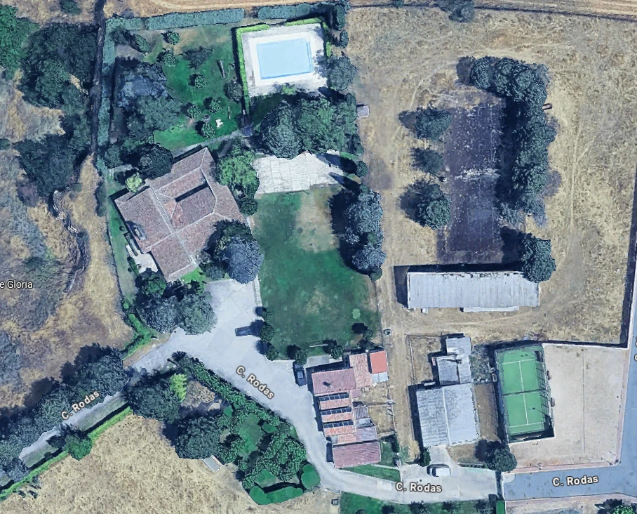Vista aérea de la finca
